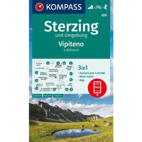 Vipiteno és környéke turistatérkép (WK 058) - Kompass