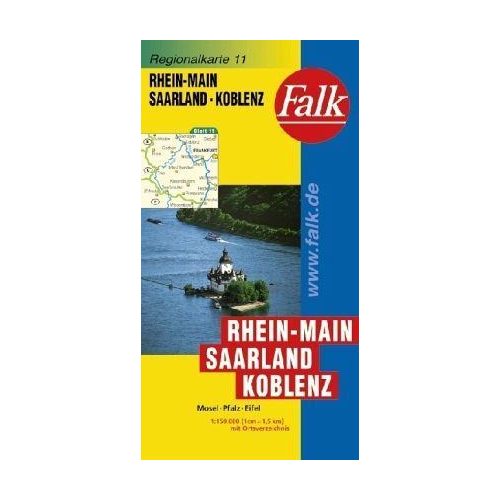 Rhein-Main, Saarland, Koblenz autótérkép - Falk 