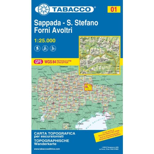 Sappada, Santo Stefano & Forni Avoltri, hiking map (01) - Tabacco