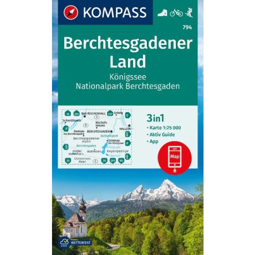 Berchtesgadener Land turistatérkép (WK 794) - Kompass