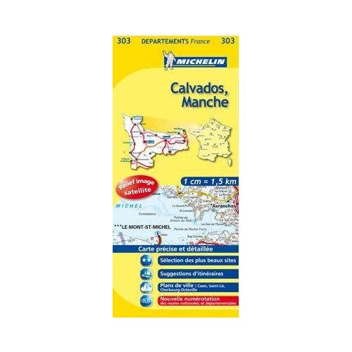 Calvados & Manche, travel map (303) - Michelin