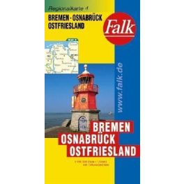 Bremen, Osnabrück, Ostfriesland autótérkép - Falk 