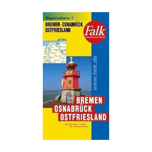 Bremen, Osnabrück, Ostfriesland autótérkép - Falk 
