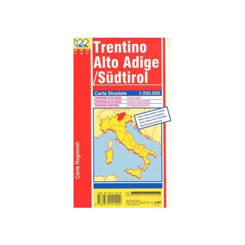 Trentino - Alto Adige / Südtirol autótérkép - LAC