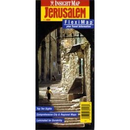 Jeruzsálem laminált térkép - Insight