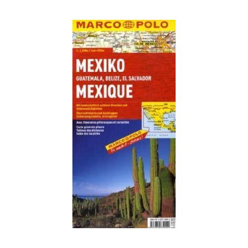Mexikó, Guatemala, Belize, El Salvador térkép - Marco Polo