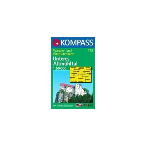 Unteres Altmühltal turistatérkép (WK 178) - Kompass