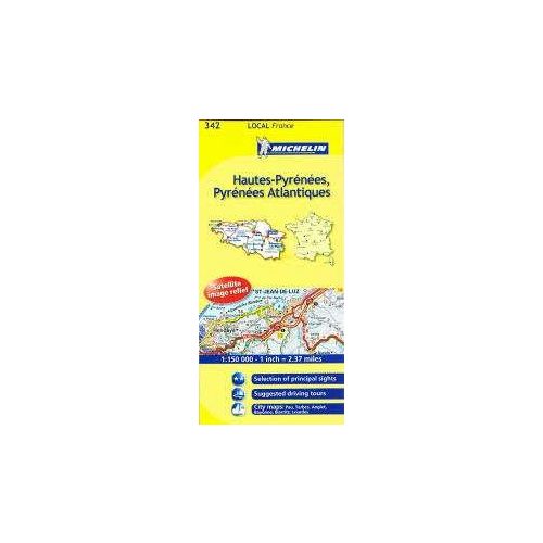 Hautes-Pyrénées & Pyrénées Atlantiques, road and leisure map (342)