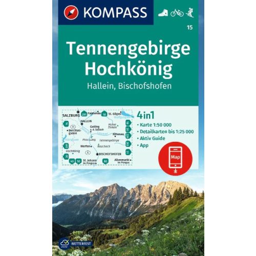 Tennengebirge & Hochkönig, hiking map (WK 15) - Kompass