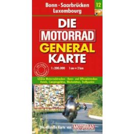   Bonn, Sarbrücken, Luxembourg (No12) motorostérkép - MairDumont 