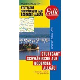   Stuttgart, Schwäbische Alb, Bodensee, Allgäu autótérkép - Falk 