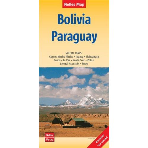 Bolívia, Paraguay térkép - Nelles
