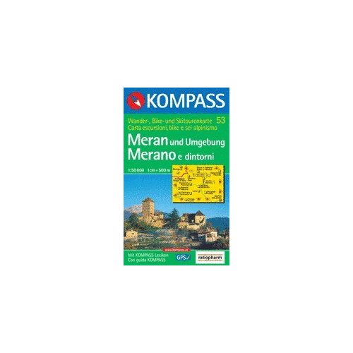 Merano és környéke turistatérkép (WK 053) - Kompass