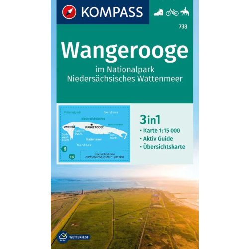 Wangerooge, hiking map (WK 733) - Kompass