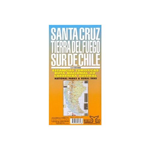Santa Cruz - Tierra del Fuego - South Chile térkép - Zagier y Urruty