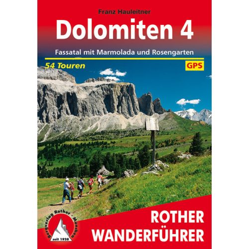 Dolomites (4), hiking guide in German - Rother