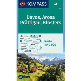   Davos, Arosa, Prättigau & Klosters, hiking map (WK 113) - Kompass
