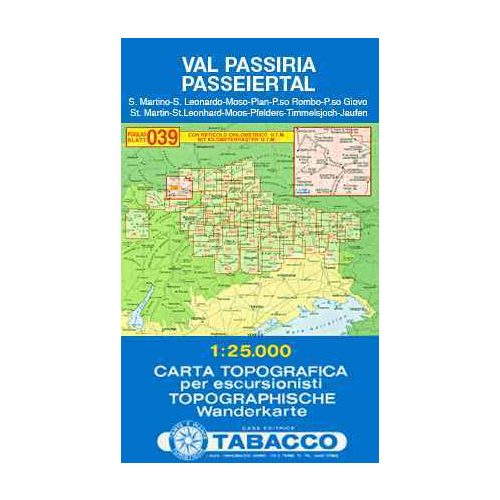 Val Passiria / Passeiertal térkép - 039 Tabacco
