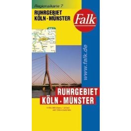 Ruhrvidék, Köln, Münster autótérkép - Falk 