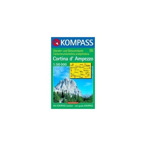 Cortina d'Ampezzo turistatérkép (WK 55) - Kompass