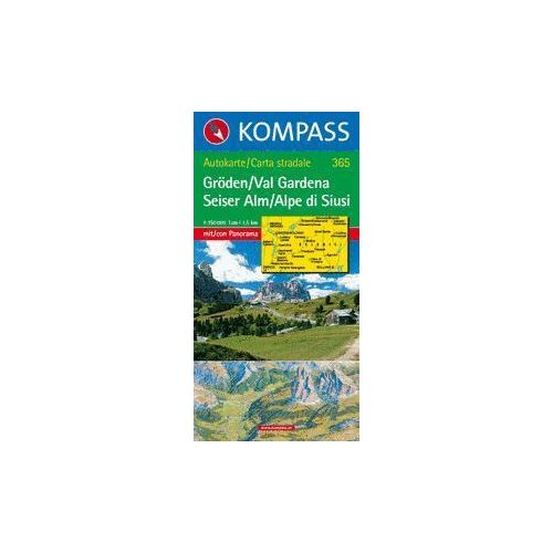 Gröden / Seiser Alm panorámatérkép - Kompass AK 365