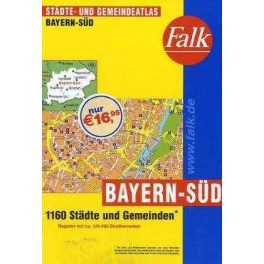 Dél-Bajorország minden városa atlasz - Falk