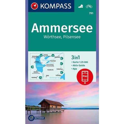 Ammersee, hiking map (WK 791) - Kompass