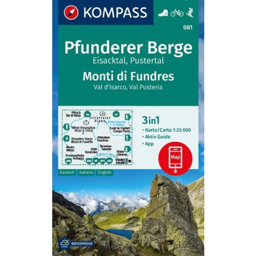 Monti di Fundres, hiking map (WK 081) - Kompass