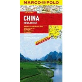 Kína, Korea, Bhutan térkép - Marco Polo 