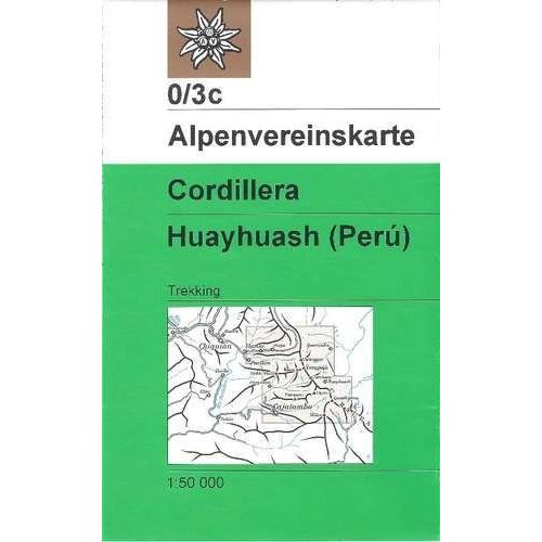 Cordillera Huayhuash, trekking map (0/3c) - Alpenvereinskarte
