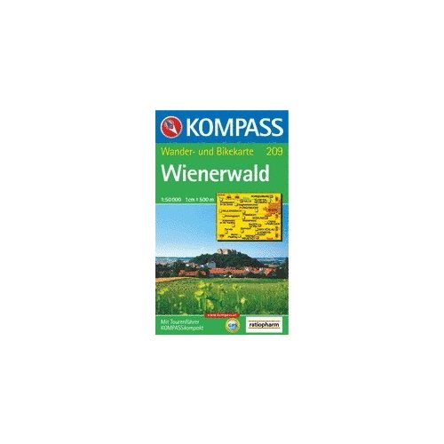 Bécsi-erdő turistatérkép (WK 209) - Kompass