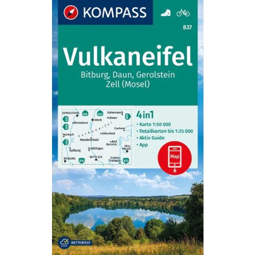 Vulkaneifel turistatérkép (WK 837) - Kompass