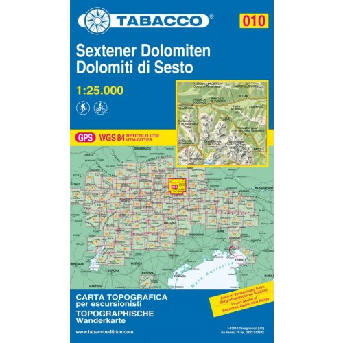 Dolomiti di Sesto térkép (010) - Tabacco