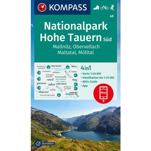 Magas-Tauern Nemzeti Park (dél) turistatérkép (WK 49) - Kompass