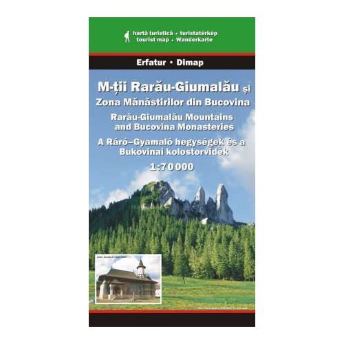 Rarău-Giumalău Mountains & Bucovinian monasteries, hiking map - Dimap & Erfatur