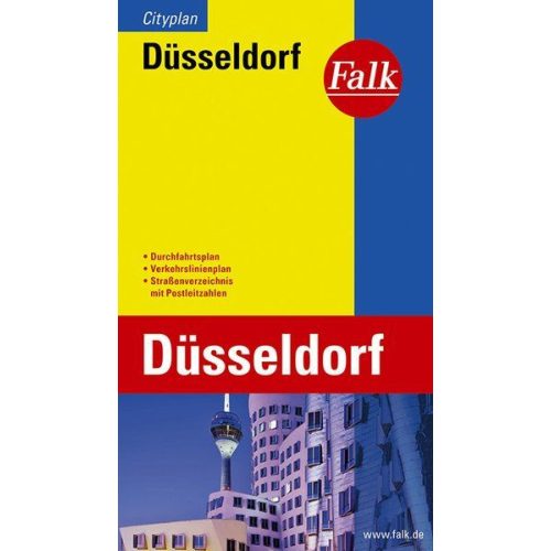 Düsseldorf, city map - Falk