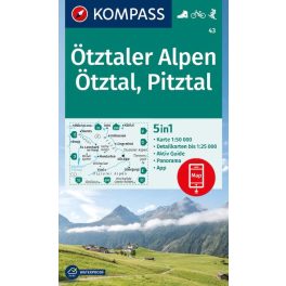   Ötztali-Alpok, Ötztal, Pitztal turistatérkép (WK 43) - Kompass
