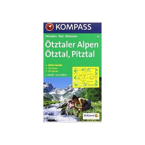 Ötztaler Alpen, Ötztal & Pitztal, hiking map (WK 43) - Kompass