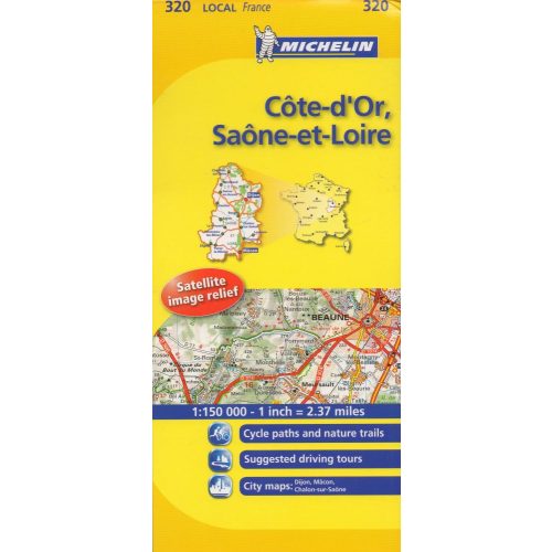 Côte-d'Or & Sâone-et-Loire, travel map (320) - Michelin