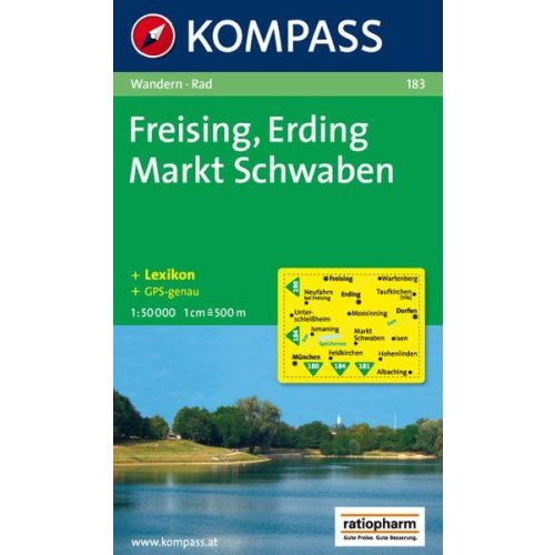 Freising, Erding & Markt Schwaben, hiking map (WK 183) - Kompass