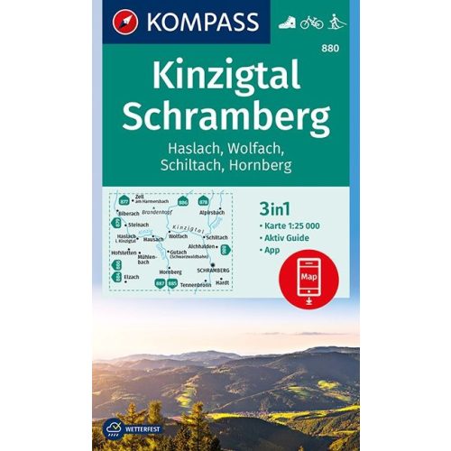 Kinzigtal & Schramberg, hiking map (WK 880) - Kompass