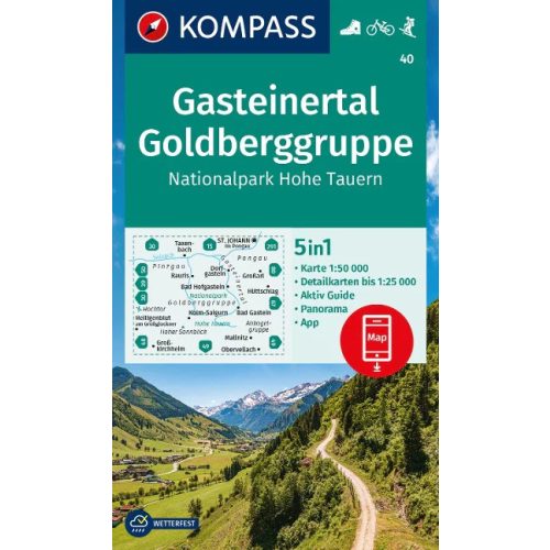 Gasteinertal, Goldberggruppe turistatérkép (WK 40) - Kompass