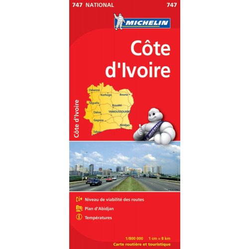 Ivory Coast, travel map - Michelin