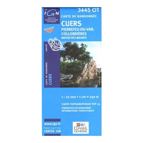 Cuers / Pierrefeu-du-Var / Collobrières / Massif des Maures - IGN 3445OT