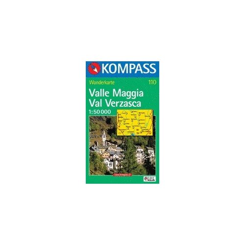 Valle Maggia, Val Verzasca turistatérkép (WK 110) - Kompass