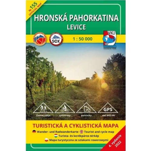 Hron Hills & Levice, hiking map (155) - VKÚ