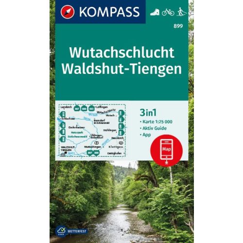 Wutachschlucht & Waldshut-Tiengen, hiking map (WK 899) - Kompass