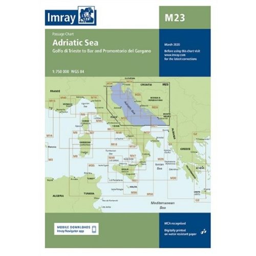 Adriai-tenger hajózási térkép (M23) - Imray