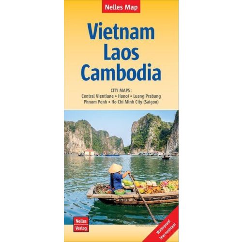 Vietnám, Laosz, Kambodzsa térkép - Nelles