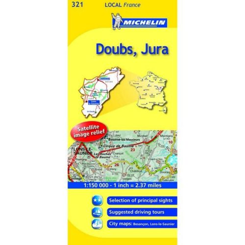 Doubs & Jura, travel map (321) - Michelin
